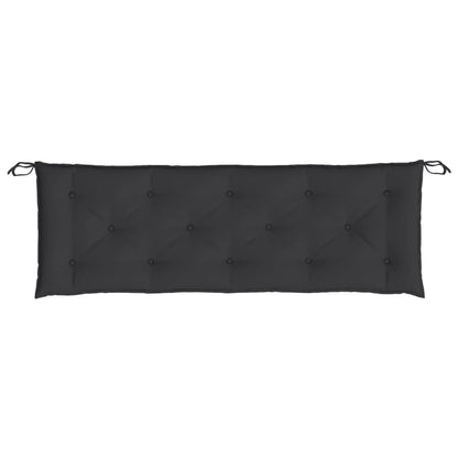 Almofadões banco jardim 2 pcs 150x50x7cm tecido oxford preto