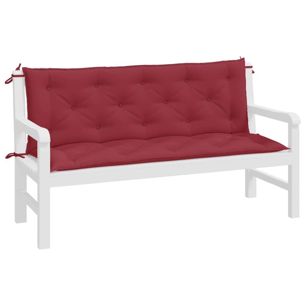 Almofadões banco jardim 2 pcs tecido oxford vermelho tinto