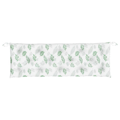 Almofadões banco jardim 2 pcs 150x50x7 cm tecido padrão folhas