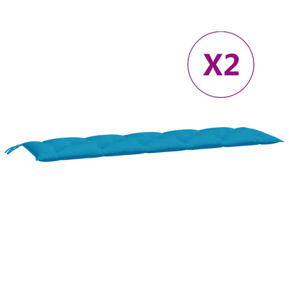 Almofadões banco jardim 2 pcs tecido oxford azul-claro