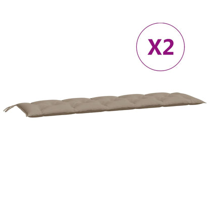 Almofadões banco jardim 2 pcs tecido oxford cinza-acastanhado
