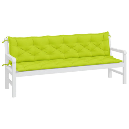 Almofadões banco jardim 2 pcs tecido oxford verde brilhante