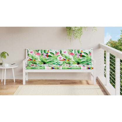 Almofadões p/ banco de jardim 2 pcs 200x50x7 cm tecido multicor