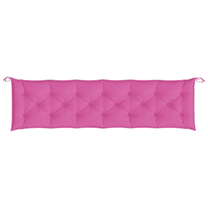 Almofadões p/ banco de jardim 2 pcs 200x50x7 cm tecido rosa