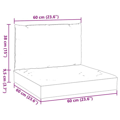 Almofadões p/ móveis de paletes 2 pcs tecido oxford cinzento