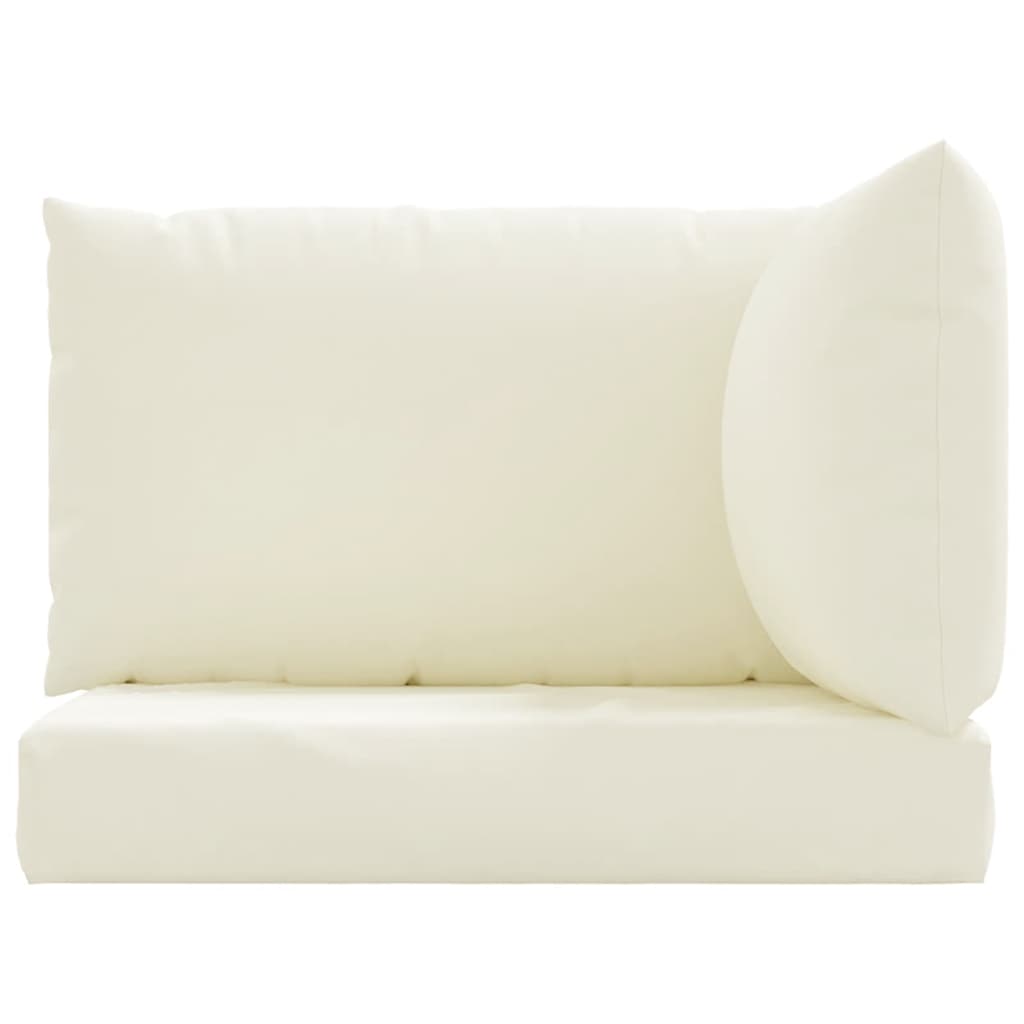 Almofadões p/ paletes 3 pcs tecido oxford branco nata