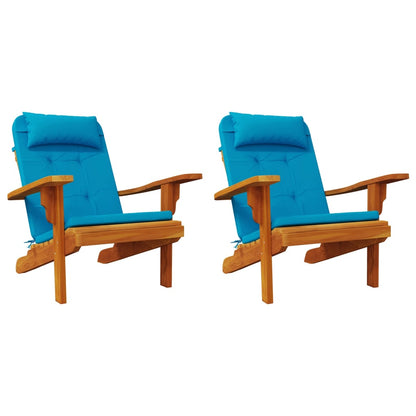 Almofadões p/ cadeira adirondack 2 pcs tecido oxford azul-claro