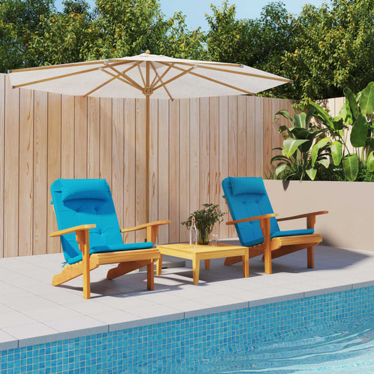 Almofadões p/ cadeira adirondack 2 pcs tecido oxford azul-claro