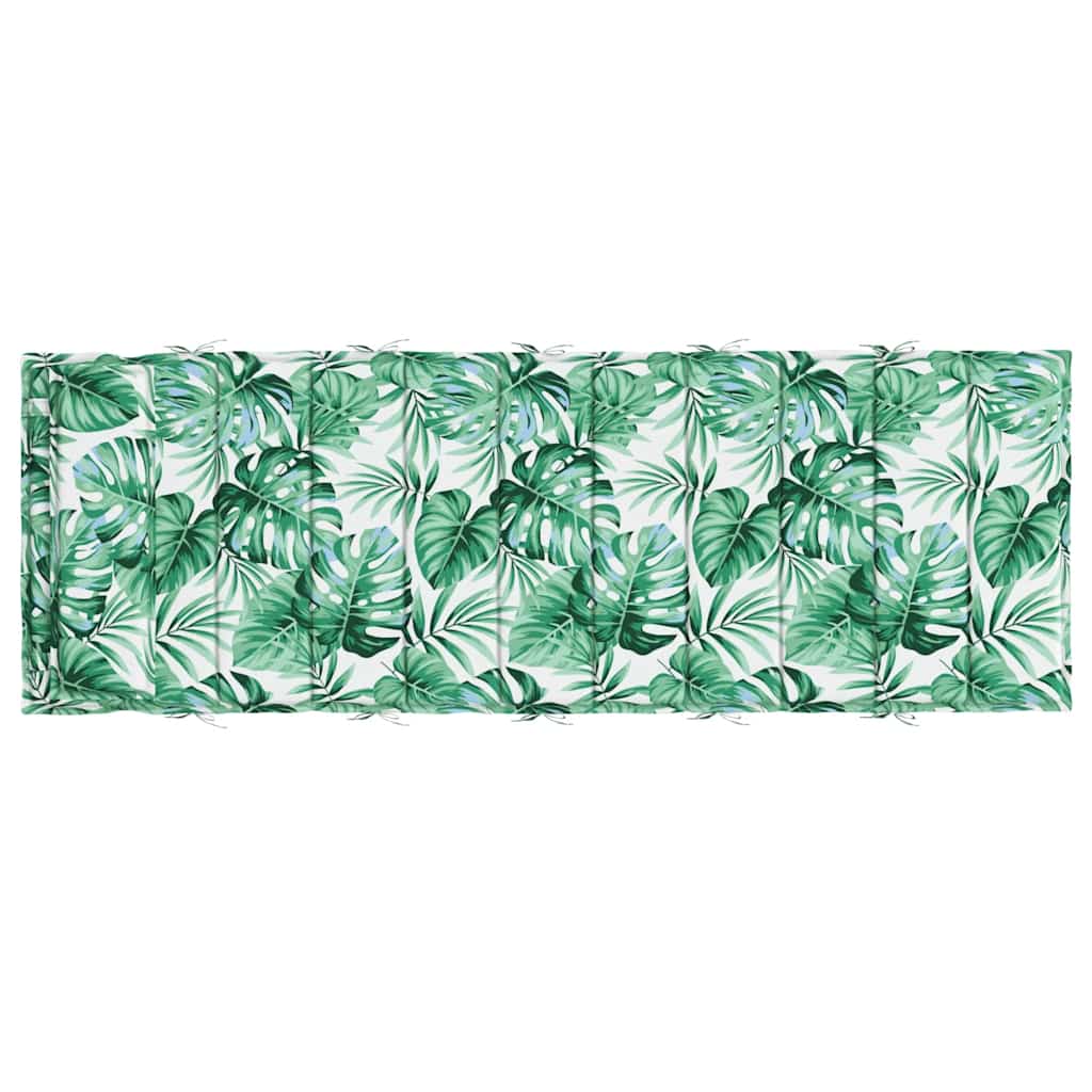 Almofadão p/ espreguiçadeira 180x60x4 cm tecido oxford folhas