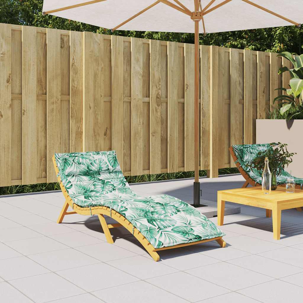 Almofadão p/ espreguiçadeira 180x60x4 cm tecido oxford folhas