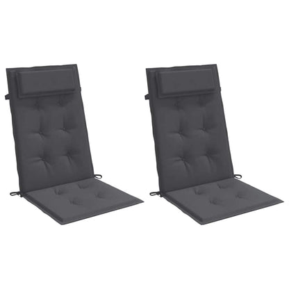 Almofadões p/ cadeira encosto alto 2pcs tecido oxford antracite