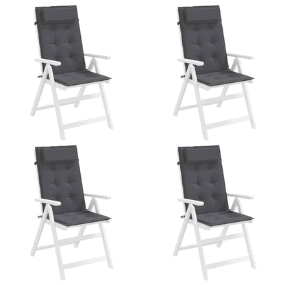 Almofadões p/ cadeira encosto alto 4pcs tecido oxford antracite