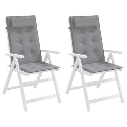 Almofadões p/ cadeira encosto alto 2 pcs tecido oxford cinzento