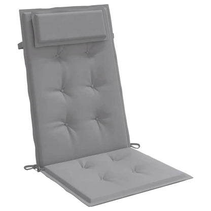 Almofadões p/ cadeira encosto alto 4 pcs tecido oxford cinzento