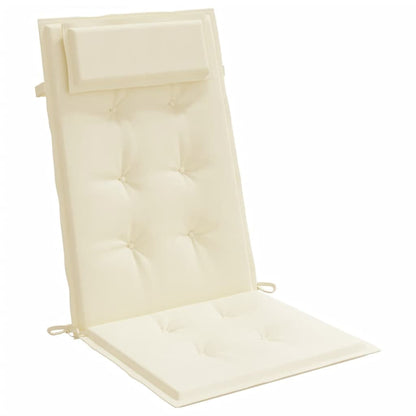 Almofadões p/ cadeira encosto alto 4pcs tecido oxford cor creme