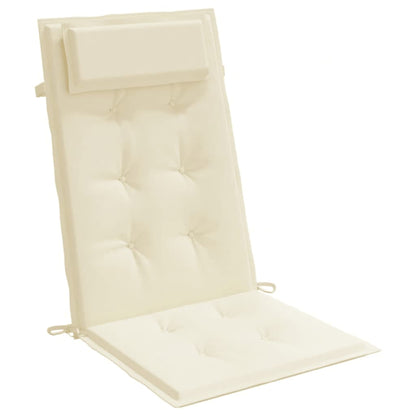 Almofadões p/ cadeira encosto alto 6pcs tecido oxford cor creme