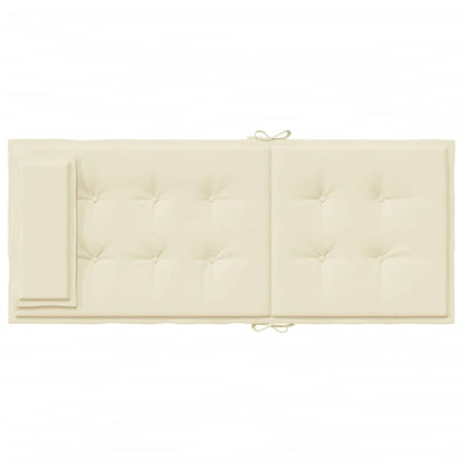 Almofadões p/ cadeira encosto alto 6pcs tecido oxford cor creme