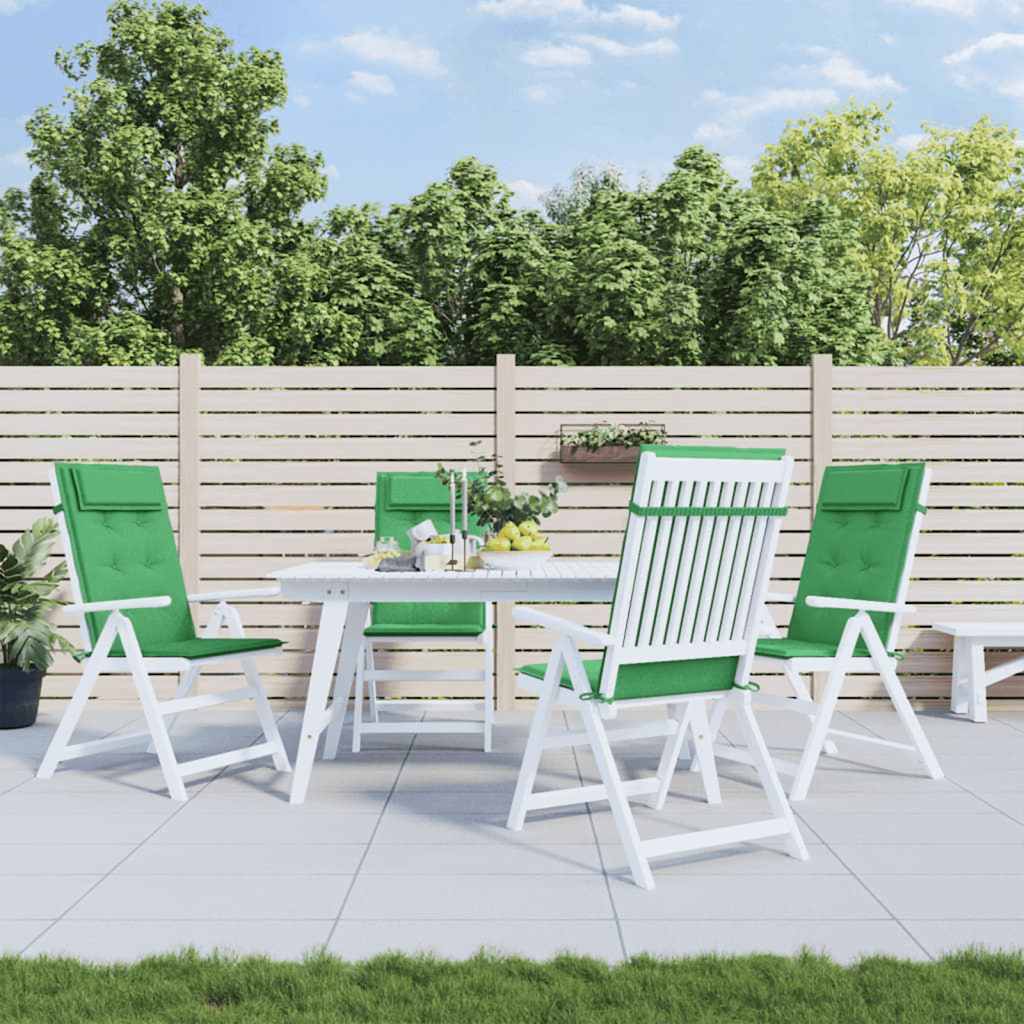 Almofadões p/ cadeira encosto alto 4 pcs tecido oxford verde