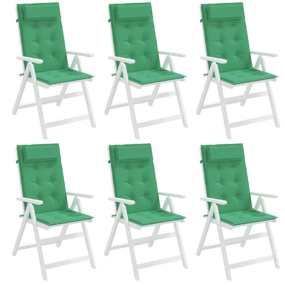 Almofadões p/ cadeira encosto alto 6 pcs tecido oxford verde