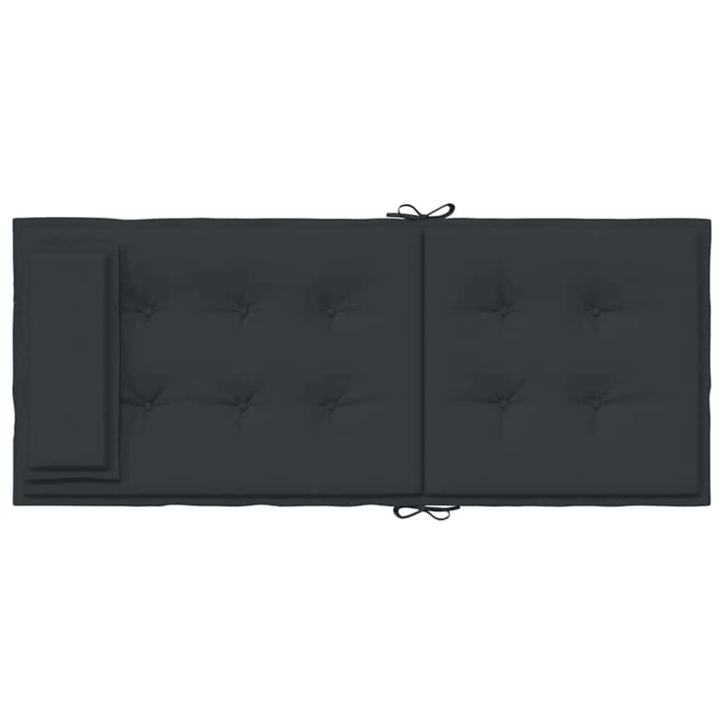 Almofadões p/ cadeira encosto alto 2 pcs tecido oxford preto