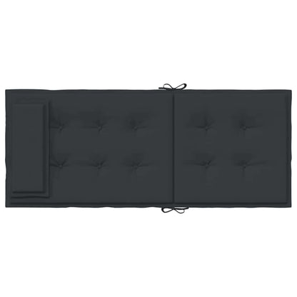 Almofadões p/ cadeira encosto alto 2 pcs tecido oxford preto