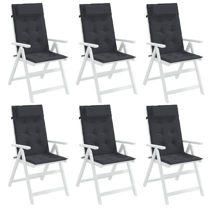 Almofadões p/ cadeira encosto alto 6 pcs tecido oxford preto