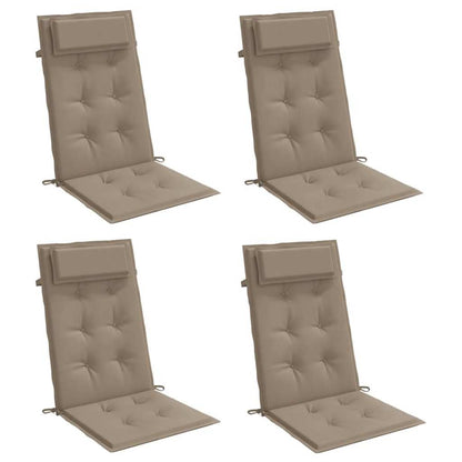 Almofadões cadeira encosto alto 4pcs oxford cinza-acastanhado