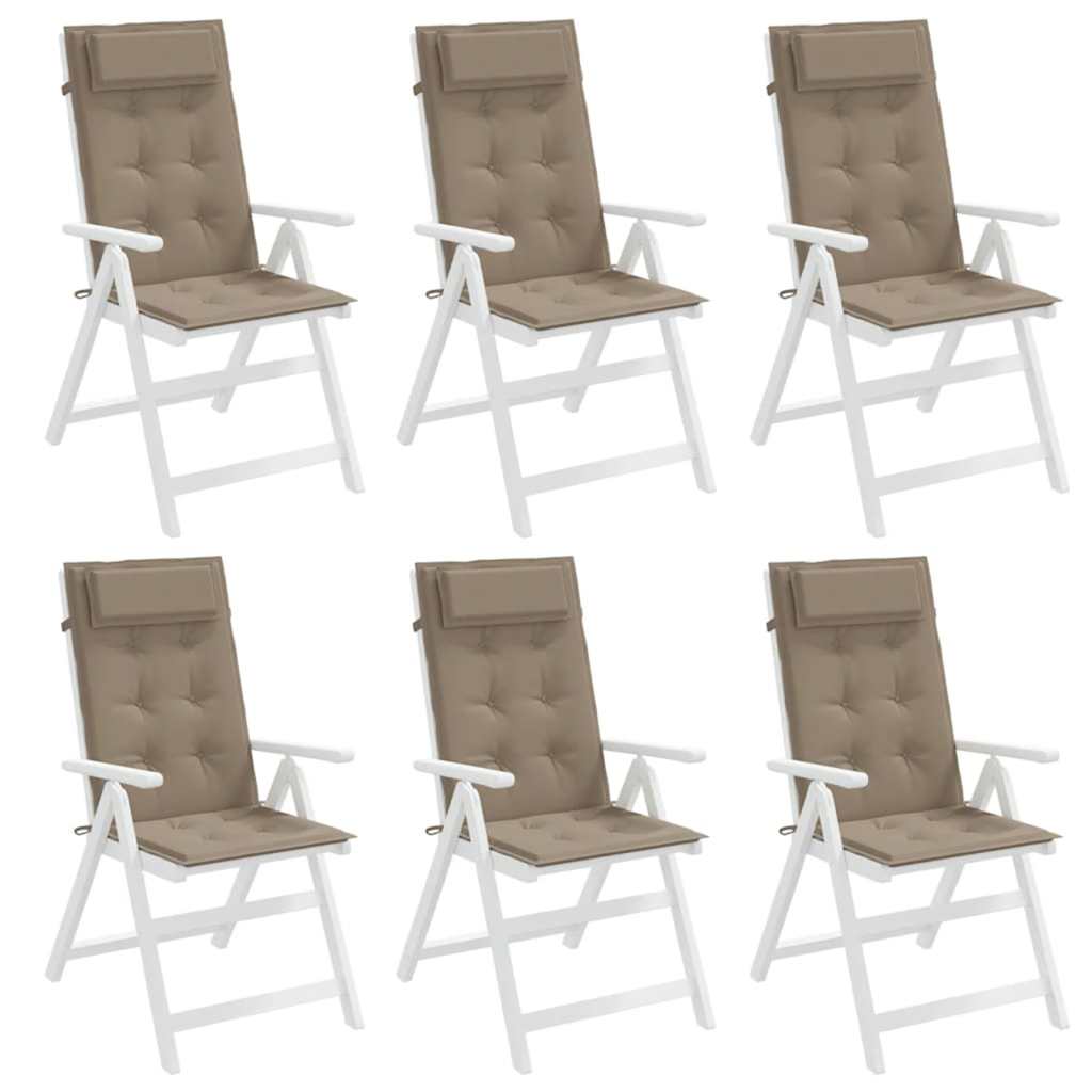 Almofadões cadeira encosto alto 6pcs oxford cinza-acastanhado