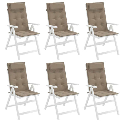 Almofadões cadeira encosto alto 6pcs oxford cinza-acastanhado