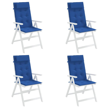 Almofadões cadeira encosto alto 4 pcs tecido oxford azul real