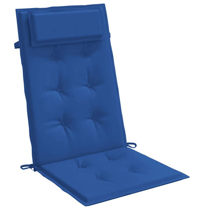 Almofadões cadeira encosto alto 4 pcs tecido oxford azul real