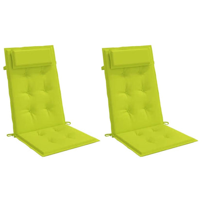 Almofadões p/ cadeira encosto alto 2 pcs oxford verde brilhante