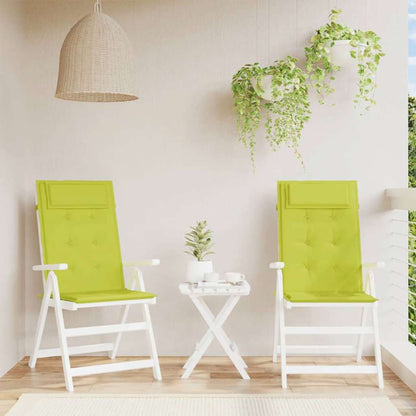 Almofadões p/ cadeira encosto alto 2 pcs oxford verde brilhante