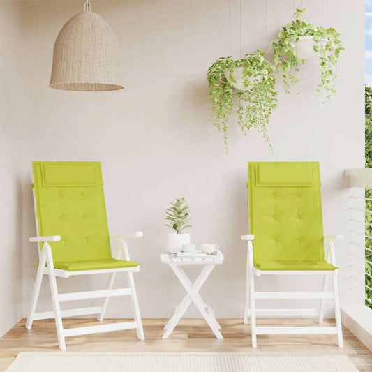 Almofadões p/ cadeira encosto alto 2 pcs oxford verde brilhante