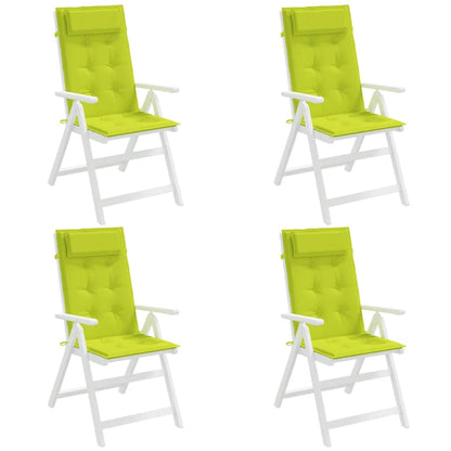 Almofadões p/ cadeira encosto alto 4 pcs oxford verde brilhante