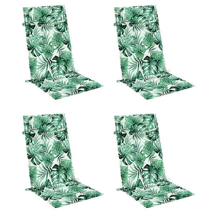 Almofadões p/ cadeira encosto alto 4 pcs tecido oxford folhas