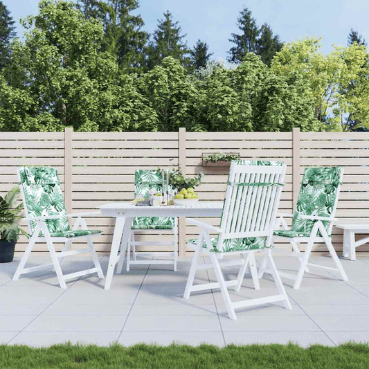 Almofadões p/ cadeira encosto alto 4 pcs tecido oxford folhas