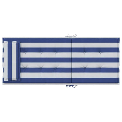 Almofadões cadeira encosto alto 6 pcs tecido oxford azul/branco