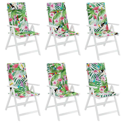 Almofadões p/ cadeira encosto alto 6 pcs tecido oxford multicor