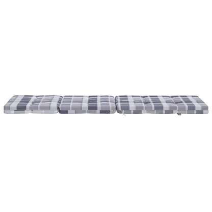 Almofadões p/ cadeira terraço 2 pcs tecido oxford xadrez cinza