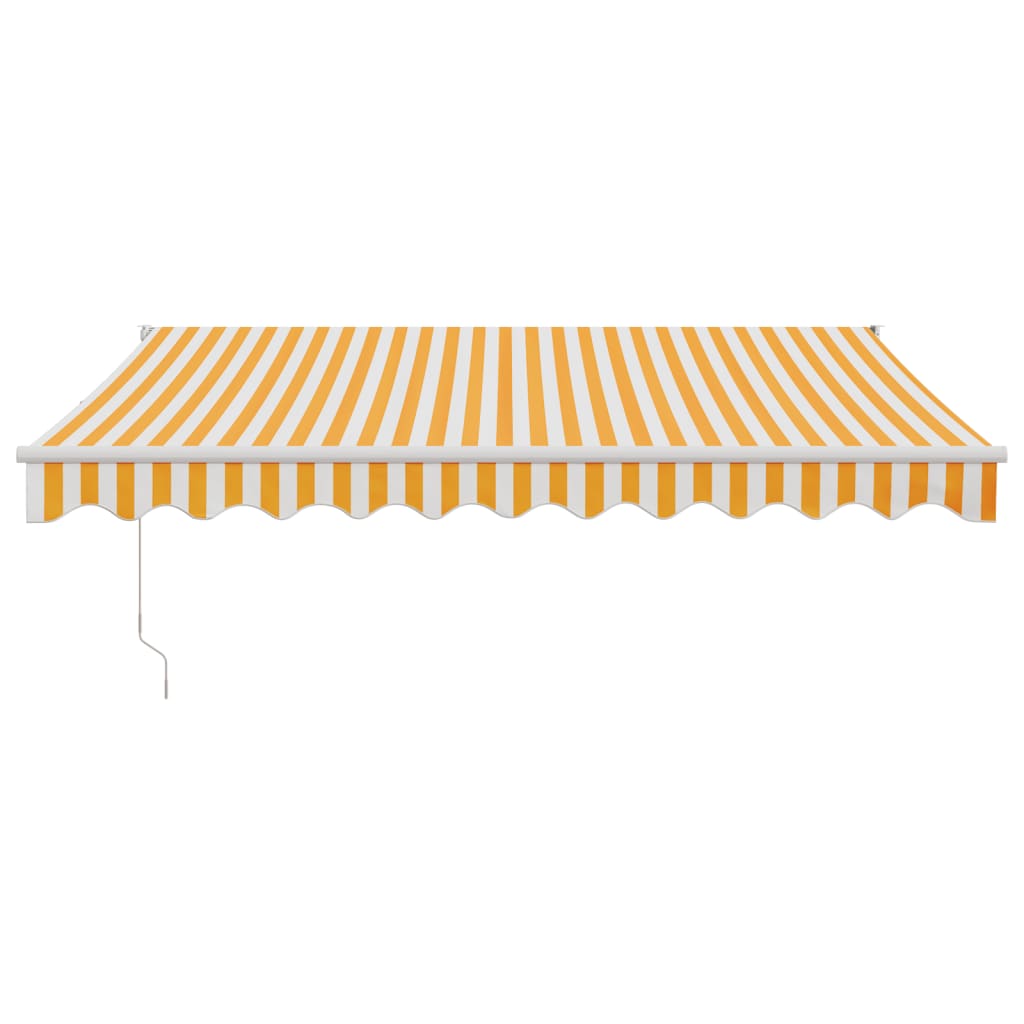 Toldo retrátil automático 3,5x2,5 m amarelo e branco