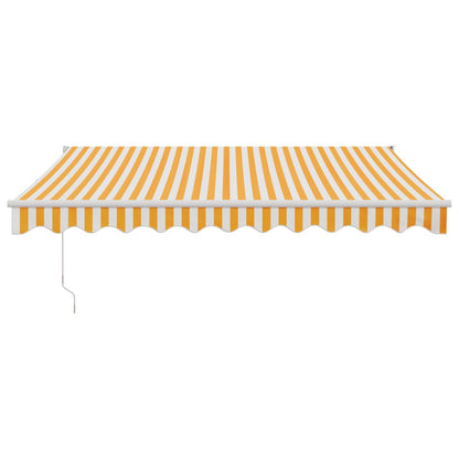 Toldo retrátil automático 3,5x2,5 m amarelo e branco