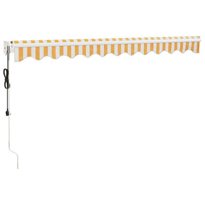Toldo retrátil automático 3,5x2,5 m amarelo e branco