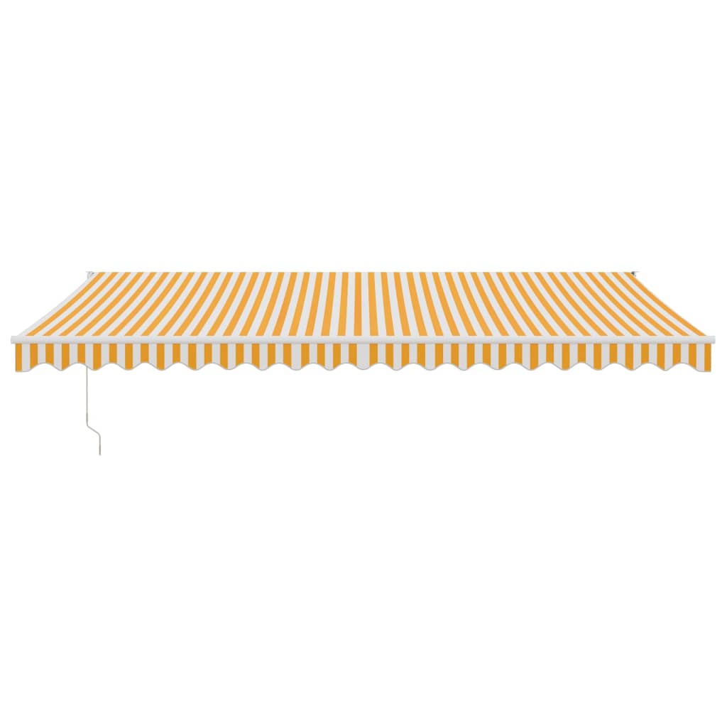 Toldo retrátil automático 5x3 m amarelo e branco