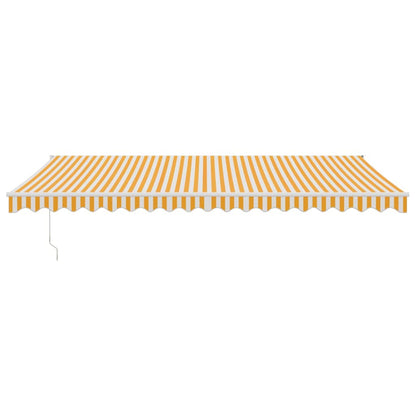 Toldo retrátil automático 5x3 m amarelo e branco
