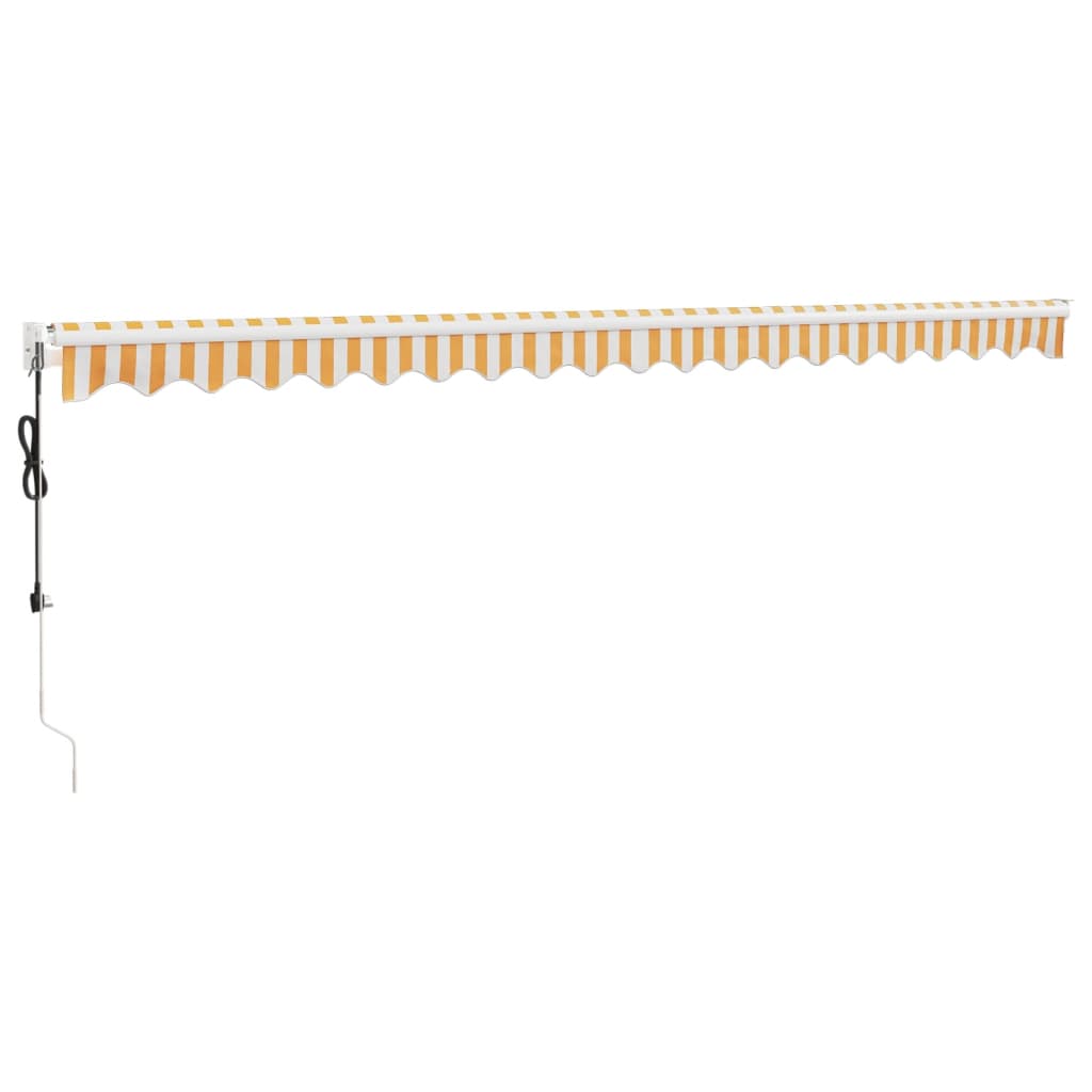 Toldo retrátil automático 5x3 m amarelo e branco