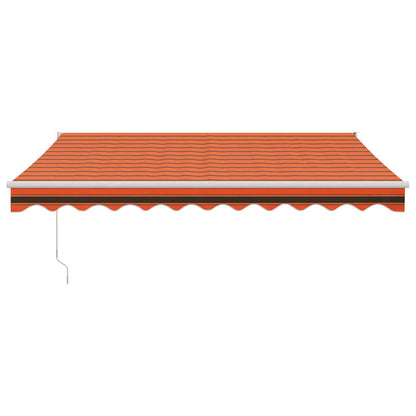 Toldo retrátil automático 3,5x2,5 m laranja e castanho