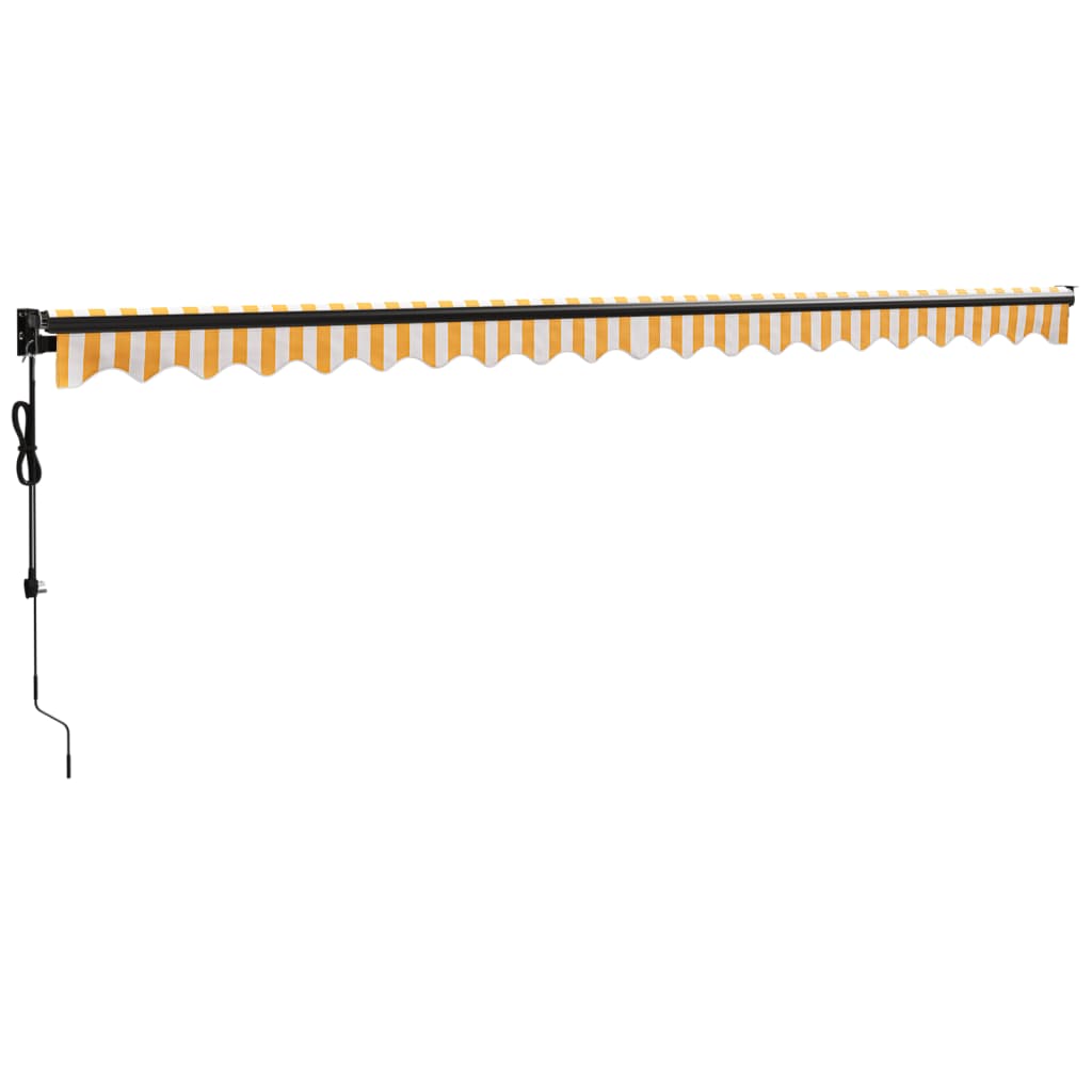 Toldo retrátil automático 5x3 m amarelo e branco