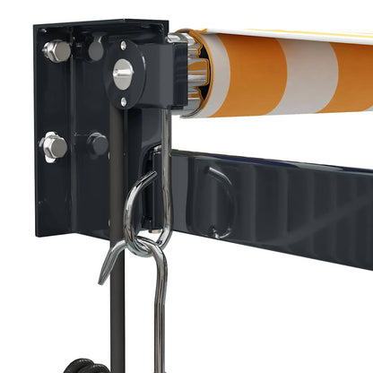 Toldo retrátil automático 5x3 m amarelo e branco