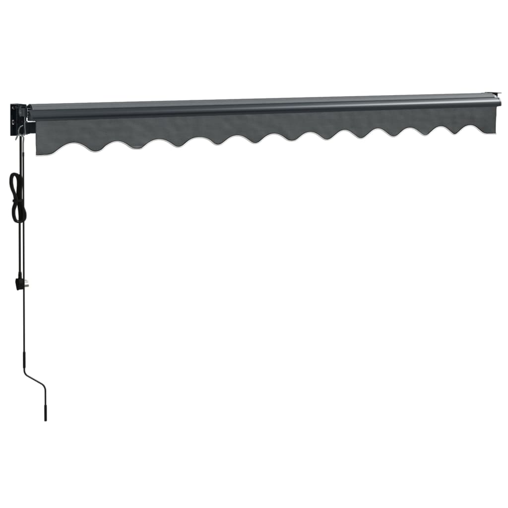 Toldo retrátil automático 3,5x2,5 m antracite